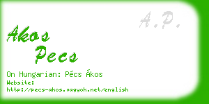 akos pecs business card